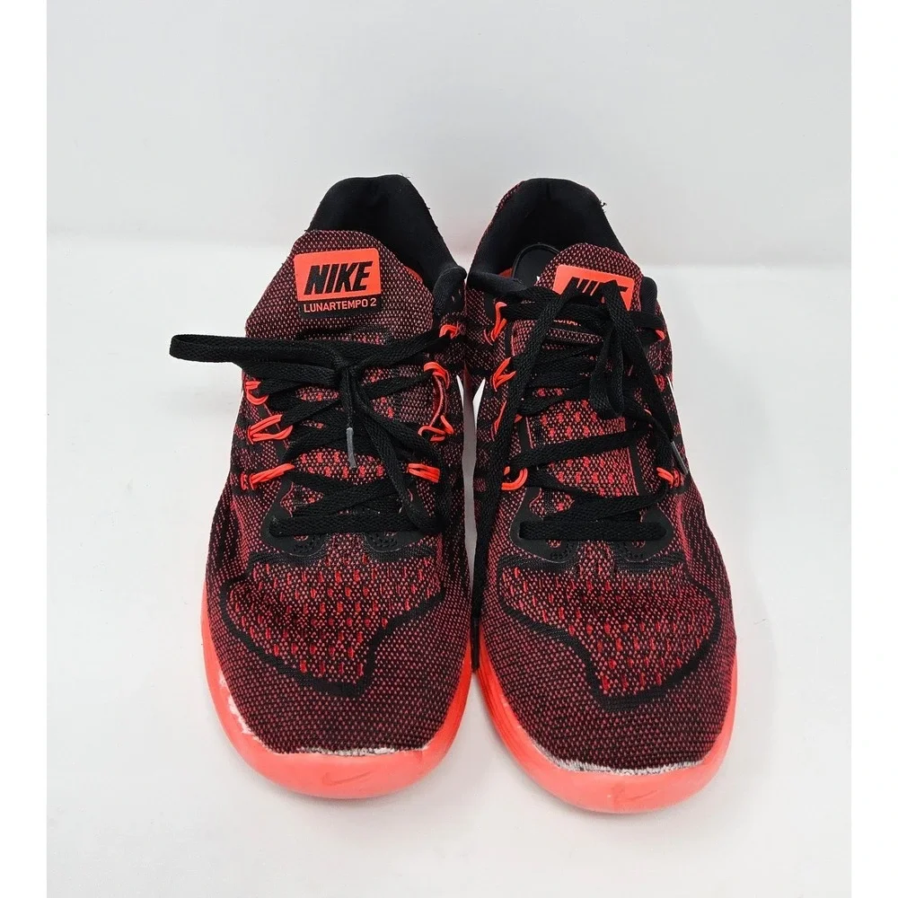 Nike‎ Lunartempo 2 Running Shoes Mens 11 Lightweight Athletic Black Crimson